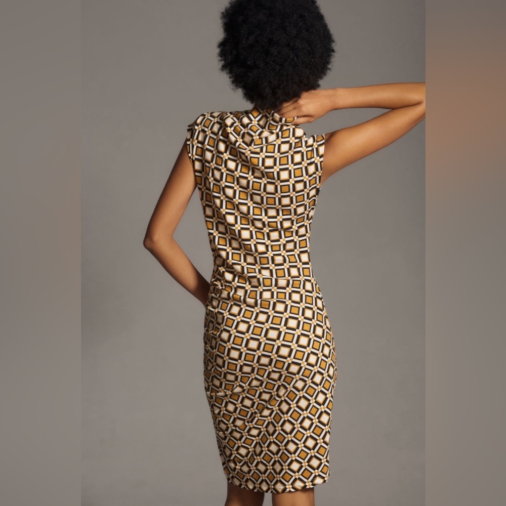 ✨ Anthropologie The Maya Cowl-Neck Mini Dress Sz XL - Picture 3 of 8